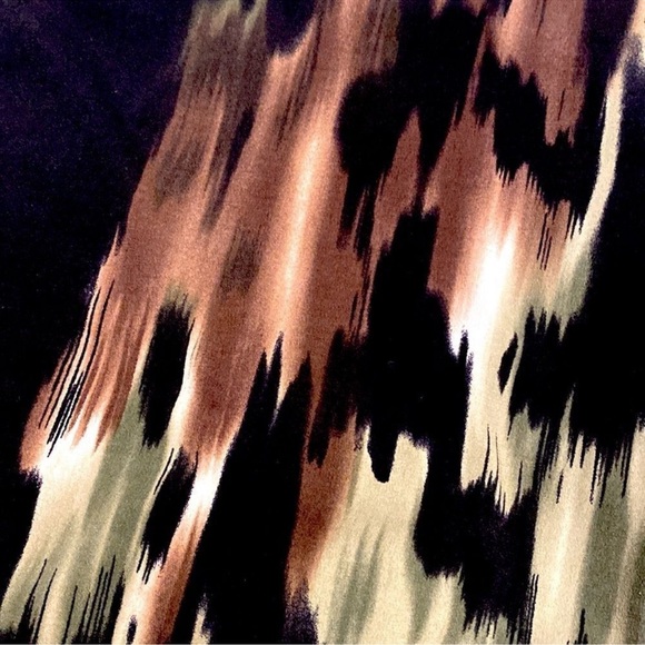 Perseption Concept Green and Brown Tank Top with Artistic Design - Picture 2 of 3